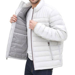 Unisex Custom Puffer <b>Jacket</b> with Glossy Shell Cotton Filling Stand Collar Patchwork Design Hooded Luxury Packable <b>Winter</b> <b>Jacket</b> - Product Image 4