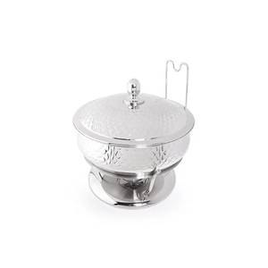 Ensemble de réchauds de luxe en acier inoxydable, design martelé, résistant au four, chauffe-plats durable, service de buffet avec support de couvercle pour la restauration - Product Image 2