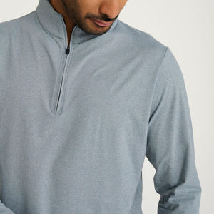 Haut de golf léger et respirant pour homme avec col et fermeture éclair, en polyester, à prix réduit - Product Image 4