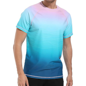 เสื้อยืดรัดรูปผู้ชาย แขนสั้น ป้องกันรังสียูวี แห้งเร็ว รับผลิตแบบ OEM - Product Image 6