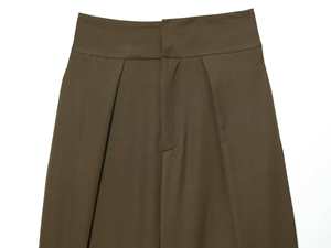 Nouvel Arrivage 2026 – Pantalon Femme Vert Olive Ample à Taille Haute, Coupe Décontractée, Longueur Cheville, Minimaliste, Uni, en Crêpe - Product Image 6