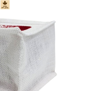 Sac cadeau pour bouteille de vin en jute naturel laminé, emballage cadeau pour vin, 13x36x13 cm, logo personnalisé, vente en gros, OEM, marque privée, modèle SNC75 - Product Image 5