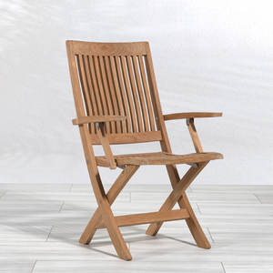 Silla de Comedor Plegable Moderna de Madera de Teca Sólida, Ecológica, para Exteriores, para Apartamentos, Villas y Proyectos Hoteleros - Product Image 1