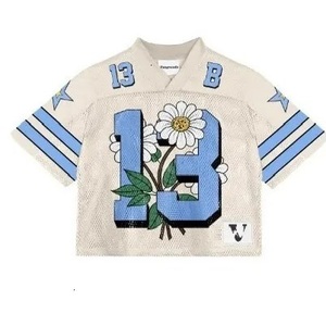 Custom Oversized Polyester Retro Soccer Jerseys Sublimation Boxy Fit Streetwear Mesh American <b>Football</b> Jersey - Product Image 2
