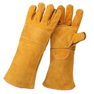 Guantes de Soldadura de Cuero Vacuno de Alta Resistencia |   Guantes de Trabajo Resistentes al Calor y al Fuego para Soldadura MIG TIG |   Venta al por mayor - Product Image 1