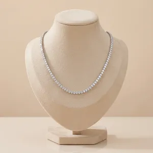 Cadena de Tenis RAMDUT IMPEX de Lujo en Oro de 18K con Diamantes Cultivados en Laboratorio, Certificación IGI, Estilo Hiphop para Mujer, Corte Brillante, Color D, Alta Calidad - Product Image 3