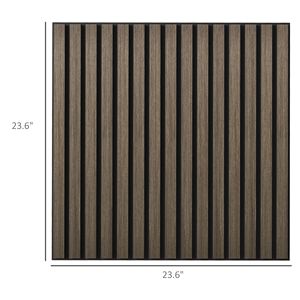 แผ่นไม้อะคูสติกสีน้ำตาลขนาด24 "x 24" 4แพ็คแผ่นซับเสียงสำหรับตกแต่งผนัง - Product Image 3