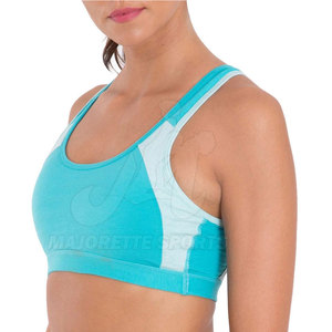 Sujetador deportivo sin costuras de corte ajustado para moldear el cuerpo, con textura acanalada y soporte para entrenamiento, para mujer. - Product Image 5