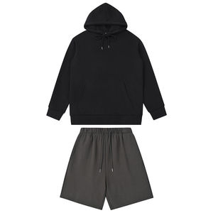 Custom Hoodie Shorts <b>Set</b> Heavyweight Cotton Fleece Unisex Casual Summer Outfit OEM Private Label Streetwear Ready <b>Set</b> - Product Image 6