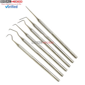 ชุดหัววัดไมโครสเตนเลสสตีลความแม่นยำสูง 6 ชิ้น แบบคอมโบ ปลายตรง ปลายเดี่ยว ปลายสั้น ปลายคู่ ปลายยาว ปลายคู่สามชั้น และปลายแบบตะขอ ขนาด 5.5 นิ้ว - Product Image 5