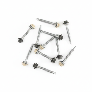 Tornillo Autoperforante de Cabeza Plana Modelo PDC 12 con Arandela EPDM Adhesiva, Acero al Carbono Clase 4.8 6.8, Cromado, Zincado/Galvanizado, Rosca Gruesa - Product Image 3