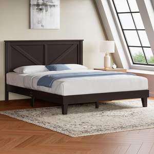 Cadre de lit king size artisanal haut de gamme en bois massif, pied de lit sculpté à la main, lit en bois sculpté à la main avec mobilier de chambre à coucher de luxe - Product Image 2