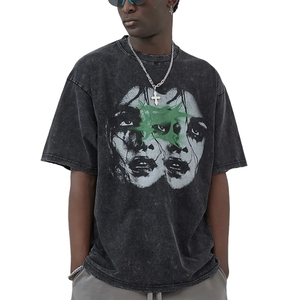 T-shirt en coton 100% imprimé avec logo, coupe ample, impression en relief, service OEM, tendance et confortable pour hommes - Product Image 4