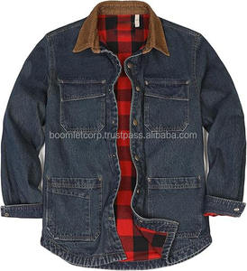 Chaqueta vaquera de calle alta para hombre BoomletCorp 2024, Color personalizado, moda de invierno, cuello levantado de lana duradero, último diseño Falaline - Product Image 1