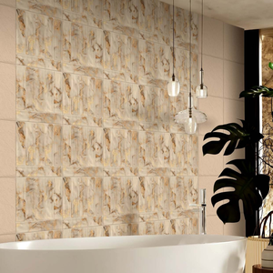 Carreaux muraux sculptés 300x300mm en porcelaine émaillée texture luxe pour l'intérieur des halls d'immeubles commerciaux et d'appartements – Vente en gros - Product Image 1