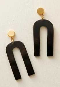 Pendientes de cuerno de búfalo de alta calidad para mujer, joyería de estilo animal de última moda para fiestas, bodas, artesanía natural. - Product Image 3