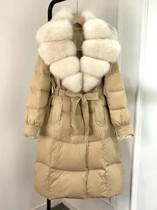 Chaqueta Larga Acolchada para Mujer con Capucha, Manga Larga, Abrigo de Otoño, Color Sólido, Grosor Estándar, Resistente al Viento, con Memoria - Product Image 6