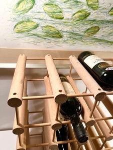 Estante grande de madera para botellas de vino, ideal para almacenamiento en el hogar, bar, cocina, comedor, organizador y expositor de vinos, venta al por mayor desde India. - Product Image 3