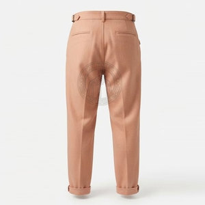 Pantalon de combat allemand de style historique, coupe droite, en toile légère, respirant, confortable, ajustement à la taille, coutures détaillées - Product Image 2