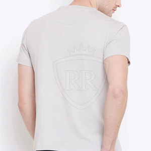 T-shirt décontracté pour homme à col rond en tricot 100% coton - Confort respirant pour les activités quotidiennes et les vêtements de sport - Product Image 6