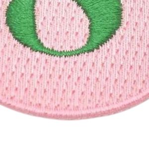 Pretty Girl Number 8 <b>Patch</b> Pink & Green Embroidered Round Badge Iron On Sew On Applique for <b>Jackets</b> Bags Hats DIY Clothing - Product Image 3