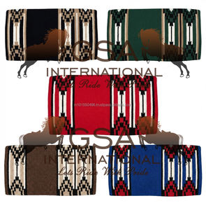 Manta de silla de montar personalizada, tejida a mano, estilo occidental, 100% lana de Nueva Zelanda, 34X36, para equitación y entrenamiento. - Product Image 6