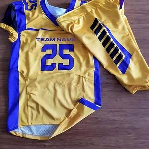 Maillots de football américain personnalisés pour les clubs, designs élégants d'uniformes de football américain, ensemble complet, uniformes respirants et confortables - Product Image 1