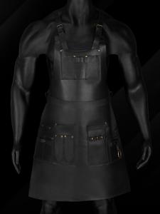 ผ้ากันเปื้อนหนังปักโลโก้ตามสั่ง สำหรับพนักงานร้านอาหาร คาเฟ่ ผ้ากันเปื้อนทำงานทนทาน รับผลิตแบบ OEM ODM จากโรงงานโดยตรง LPN-0290 - Product Image 5