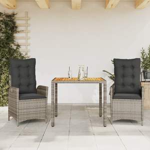 Conjunto de Comedor para Jardín en Gris - Product Image 1