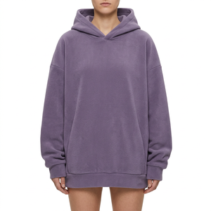 Sweat à capuche en molleton 300 GSM coupe oversize pour femme, idéal pour les marques de vêtements décontractés et les détaillants de boutiques – Vente en gros - Product Image 3