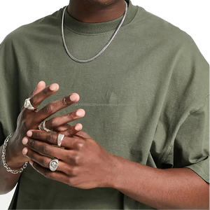 T-shirts grande taille pour hommes de haute qualité t-shirt grand carré en coton personnalisé homme t-shirt grand format à épaules tombantes imprimé graphique OEM - Product Image 4