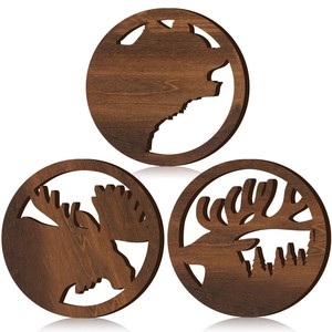 Sous-verres et dessous-de-plat en bois de pin (qualité supérieure) écologiques, design classique chinois traditionnel |   OEM Personnalisé Vente en Gros Aqudus Saleem - Product Image 3