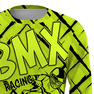 Maillot de BMX 2025 personnalisé, imprimé par sublimation, couleurs unies, respirant, séchage rapide, léger, coupe confortable, vêtements de course moto - Product Image 5