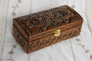 Low Price Decorative Wooden Treasure <b>Chest</b> for Jewelry, Watches, Small Accessories and Keepsakes with Beautiful Handmade - Product Image 2