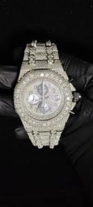 Customizable Moissanite Diamond Analog <b>Wrist</b> <b>Watch</b> Iced out with VVS Clarity Quartz Movement Glass Dial Window-for Business Gift - Product Image 5