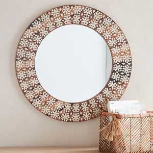 Bone Inlay <b>Mirror</b> Frame Stylish Hand <b>Crafted</b> Bone & Mother of Pearl Inlay <b>Mirror</b> Frame for Home Hotel Restaurant Decoration - Product Image 2