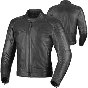 Custom Made XL Genuine Leather Motorbike Jacket Casual Zipper Closure Waterproof Windproof Printed Winter Full Grain Leather - Product Image 1