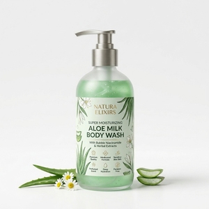 Gel de Ducha Herbal con Aloe Vera y Niacinamida, Super Hidratante, de Primera Calidad, con Burbujas, Perfumado, para Piel Sensible - Product Image 1