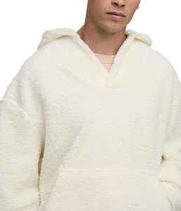 Wholesale Rate Custom Winter Streetwear Oversized Heavyweight Sherpa <b>Hoodie</b> Boxy Fit Fleece Pullover <b>Fluffy</b> Warm Sherpa <b>Hoodie</b> - Product Image 6