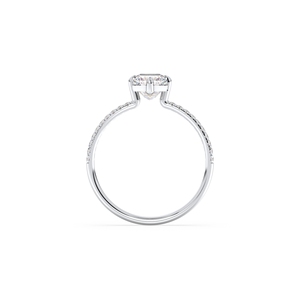 แหวนเพชรเม็ดเดี่ยว REYES ปรับแต่งได้ ทำจากทองคำขาว 14K แท้ ประดับเพชร HPHT CVD ที่เพาะเลี้ยงในห้องปฏิบัติการ เครื่องประดับหรูหราสำหรับทุกโอกาส - Product Image 5