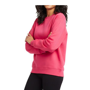 Sudadera de cuello simulado personalizada de felpa teñida lisa, 80% algodón 20% poliéster, de punto, lavada al ácido, estilo vintage, para mujer, al por mayor - Product Image 4