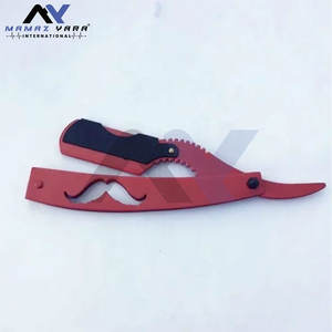 Navaja de Afeitar Profesional Desechable de Acero Inoxidable con Diseño de Bigote en el Mango, Navaja de Barbero para Afeitar - Product Image 3