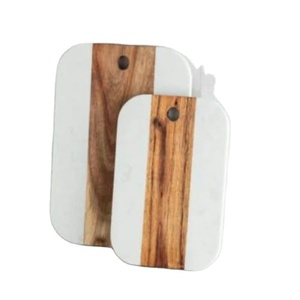 Tabla de cortar rectangular de mármol y madera de acacia, tabla de cortar para cocina, tabla de quesos con logotipo personalizado, precio al por mayor - Product Image 1