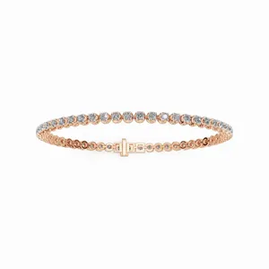 Bracelet tennis en diamants de laboratoire Cosmic Glow, 45 pierres, style tendance pour femme, or 10/14/18 carats, vente export - Product Image 1