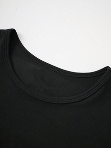 <b>Men's</b> <b>Black</b> Cropped Short Sleeve T-<b>Shirt</b> With Rhinestone Hand Design O-Neck <b>Slim</b> <b>Fit</b> Knitted Street Style Top Wholesale New <b>mens</b> - Product Image 5