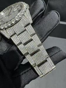 Nuevo y Elegante Reloj de Hip Hop con Incrustaciones de Diamantes de Color D VVS Moissanite, Reloj de Joyería Automático que Pasa la Prueba del Diamante - Product Image 4