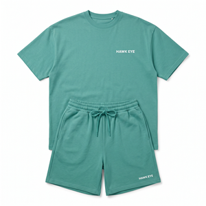 Tenues d'été personnalisées en 2 pièces, ensemble t-shirt et short surdimensionné, ensemble t-shirt et short pour hommes - Product Image 4
