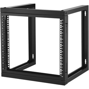 Rack de pared de acero al carbono de 9U con marco abierto para servidor, jaula de red con tuercas, capacidad máxima de carga de 150 lb/68.04 kg, 20.9 para uso de datos - Product Image 1
