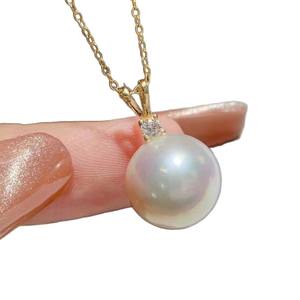 S925 <b>Silver</b> Freshwater Edison Pearl <b>Necklace</b> with Strong Light Collarbone <b>Chain</b> Simple Niche Purple Pendant - Product Image 4