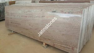 Dalle de pierre en granit de soie naturelle brute, texture beige à veines linéaires, matériau de construction décoratif pour revêtement mural et sol. - Product Image 4